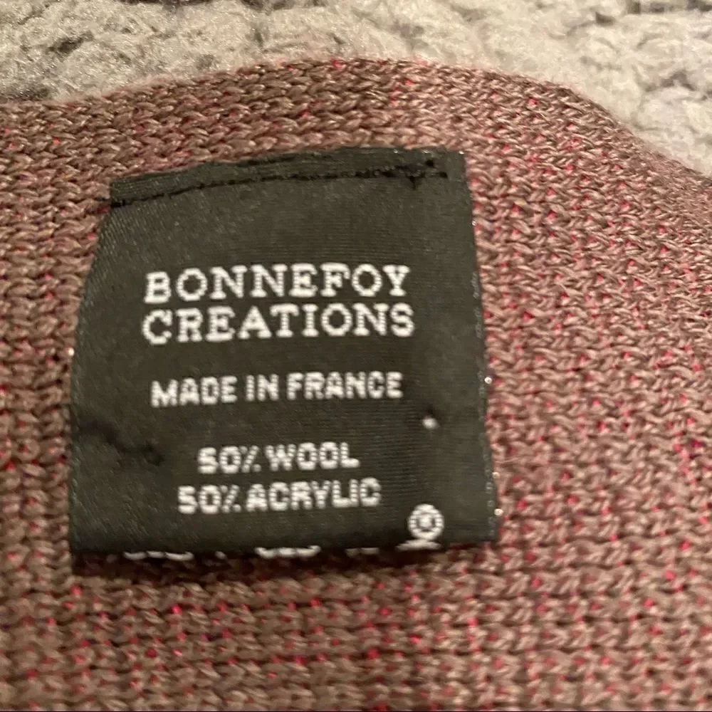 Bonnefoy Color Block Wool Blend Scarf